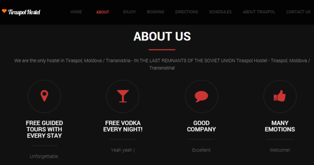 Tiraspol Hostel - with its perks, run by Timo.