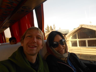 On the bus to Lake Orumiyeh.