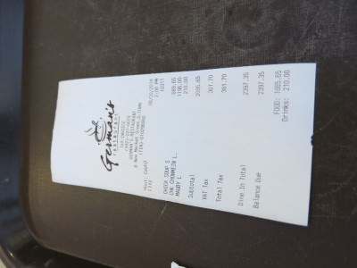 Our receipt at German's