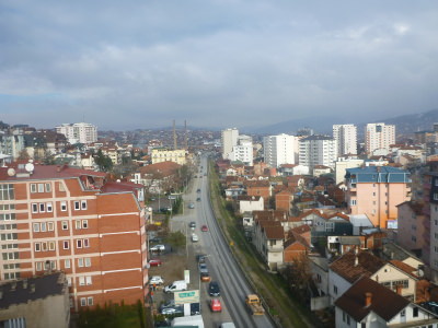 View over Pristina from Moving Restaurant.