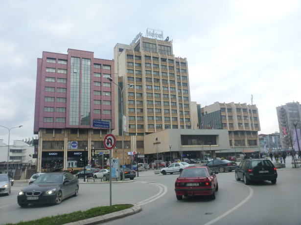 Downtown Pristina, Kosovo.