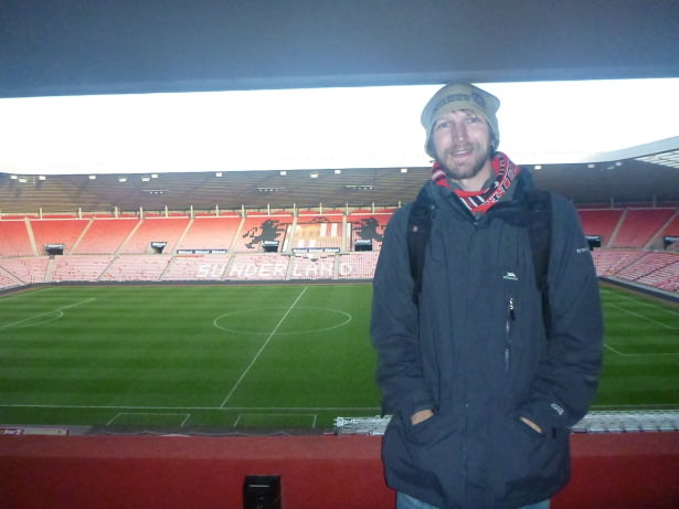 Touring the Stadium of Light in Sunderland, England.