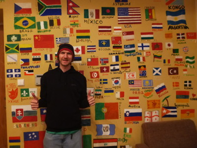 The World Wall of Flags at the Monk's Bunk.