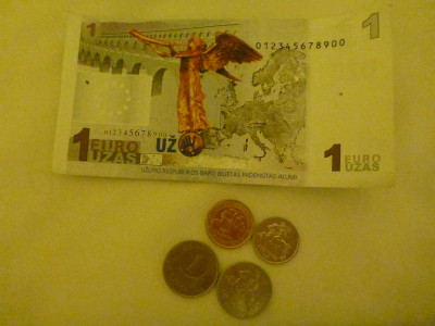 Uzas - Uzupis mock Euros!