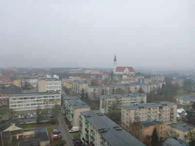 View from my hotel room over dreamy Siauliai.