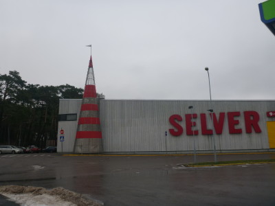 The Selver supermarket where I turned right.
