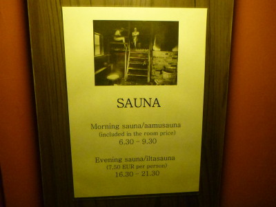 Free morning sauna!