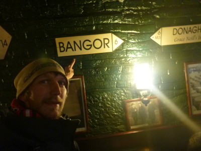 Bangor sign in Deane's Irish Pub