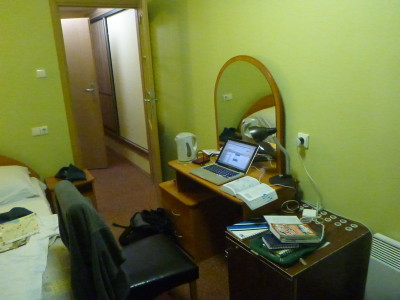My WiFi desk and work station in Siauliai, Lithuania