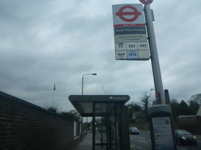 Queen Mary Hospital Bus Stop, Barnes/Roehampton