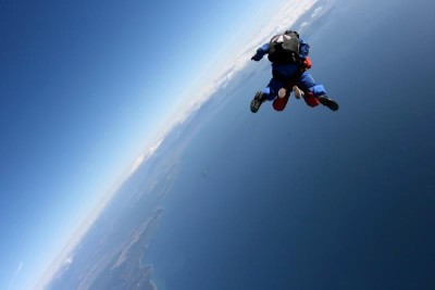 World Travellers: Justin Egli skydiving in New Zealand.