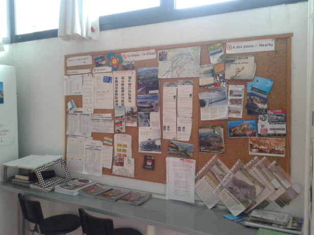 Information boards at Akelarre Hostel