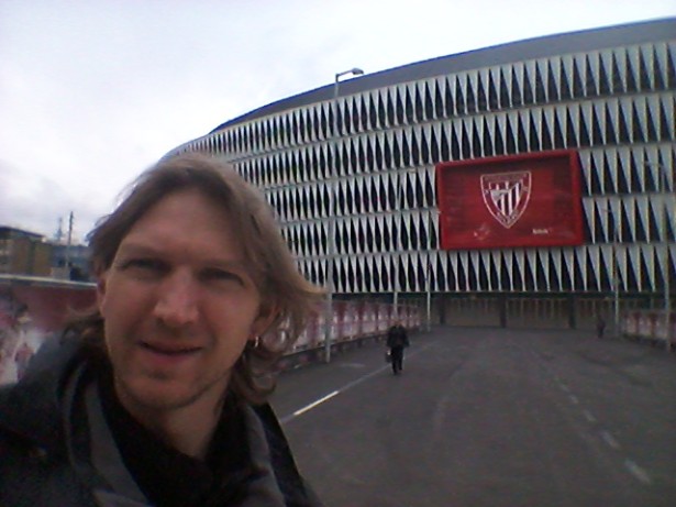 Outside the stadium