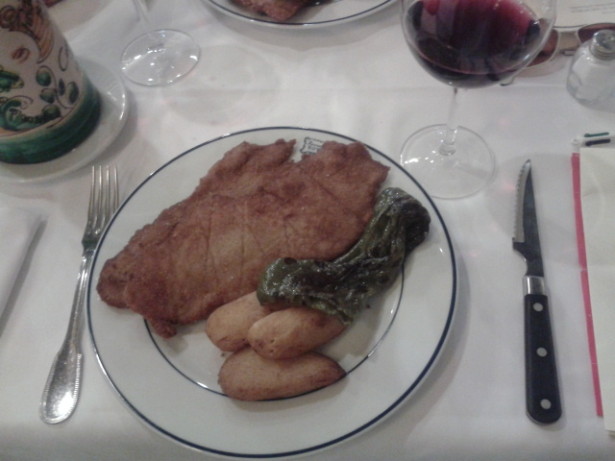 Veal Cutlets, vegetable and Sangria