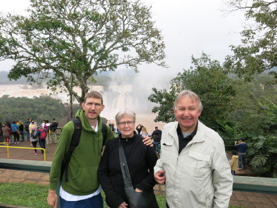 Touring the awesome Iguazu Falls with Mum and Dad in Brazil
