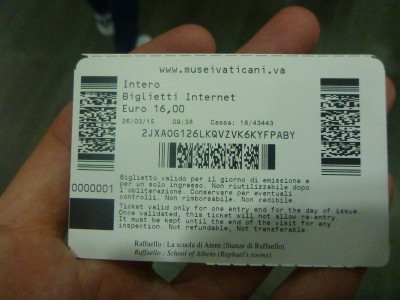 Musei Vaticani ticket - included as part of our tour - and zero queues!