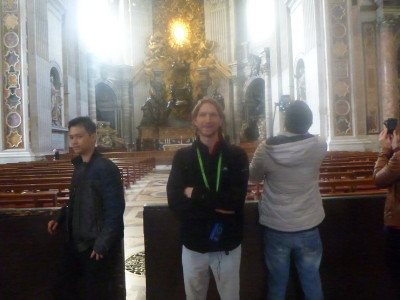 In front of St. Peter's Basilica in the Vatican City State
