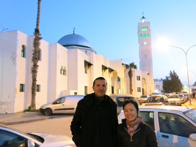 Olympic City Mosque by night - Panny and Ayoub