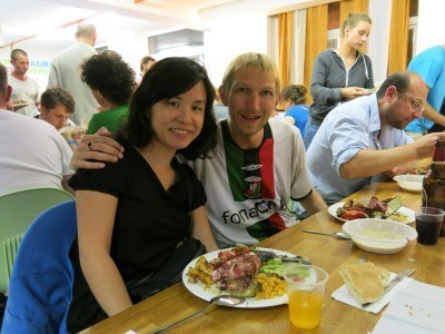 Panny and I on Shabbat Dinner night in Jerusalem, Israel
