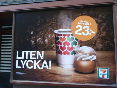 Advert for Semla in Stockholm, Sweden