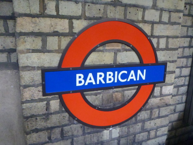 Barbican tube station in London, England (for Poirot's flat!)