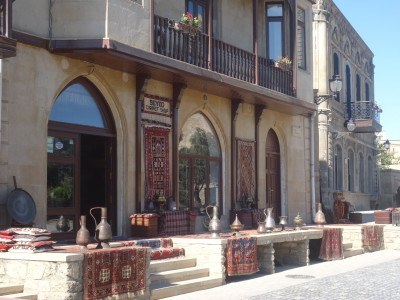 Carpet and rug sellers of Baku old town
