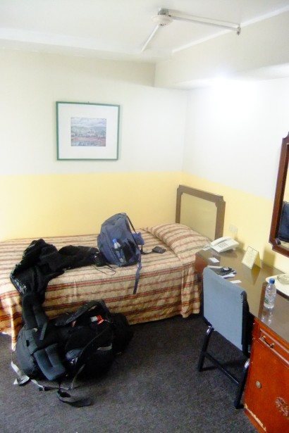 My room 67 at Hotel La Floresta in Caracas, Venezuela