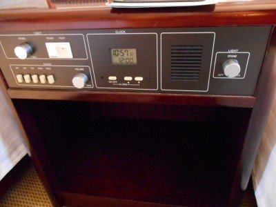 Bedside radio in the room