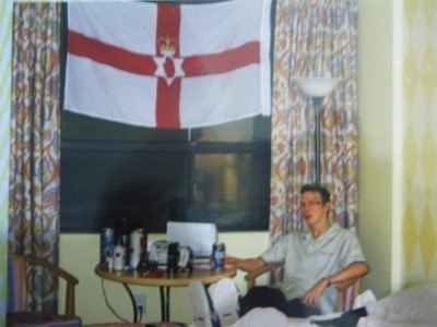 In my hotel room in Toronto, Canada in 2001