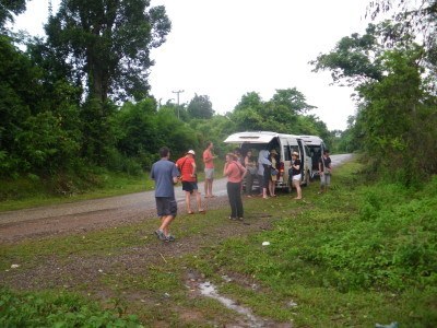 Backpacking in Laos: VientianeAThe other mini-bus breaks down to Phon Hong to Vang Vieng