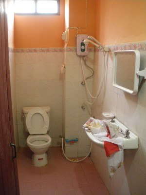 The toilet - the only photo  I have of Vang Vieng Guesthouse!