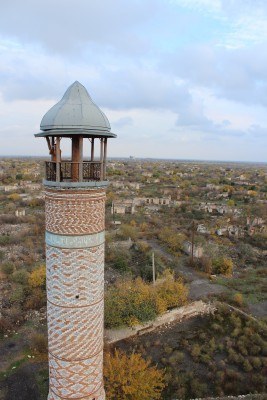 The view from the top of Agdam Mosque