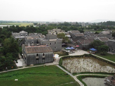 View from the top of the Kaiping Diaolou in Zili Village