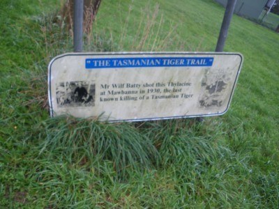 The exact spot where the last Tasmanian Tiger was shot.
