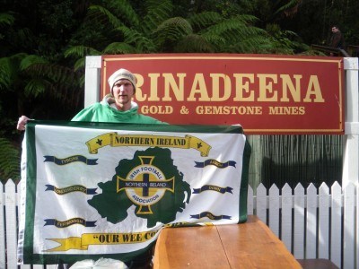 Flying the flag at Rinadeena in Tasmania.