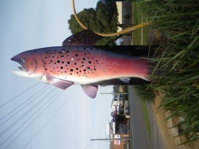 The famous fish monument in Cressy