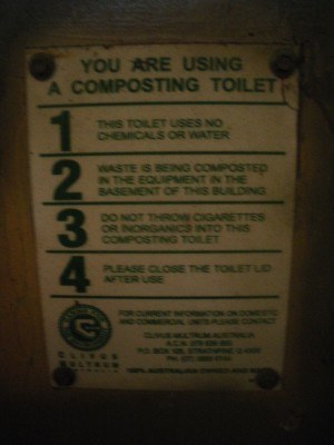 The composting toilet at Paddy's Rest