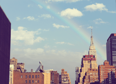 New York City Rainbow, USA (By Alyssa Smith - Own work. Licensed under CC0 via Unspash - www.unsplash.com/itsalyssabeth)