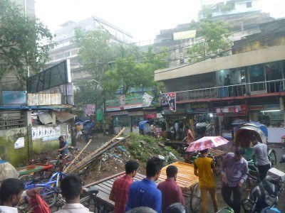 Torrential rain in Dhaka