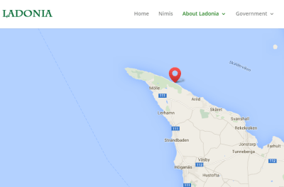 Location of Ladonia on the edge of Sweden