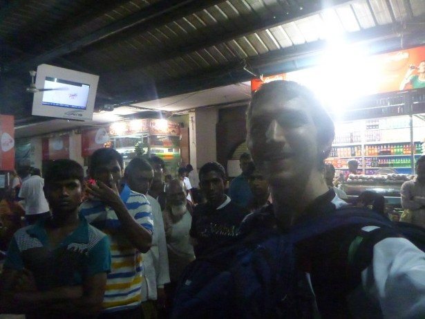 Surrounded by local lads at the train station - completely insane
