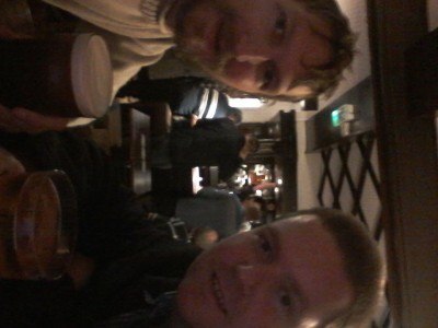 Austin and I in the Peirson Pub - yes, I've tried turning the photo round!