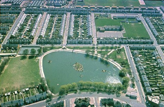 Baffins Pond and Lagoan Isles, viewed from above