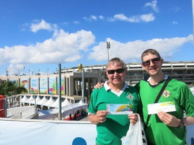 Dad and I in Rio de Janeiro for the 2014 World Cup Final
