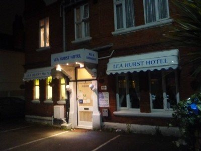 Night time at the Lea Hurst Hotel in Bournemouth