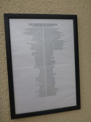 A list of Adammians in the Governor's Residence