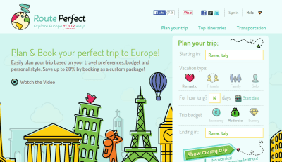 RoutePerfect: A Cool New Trip Planning Widget for Europe