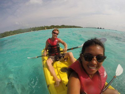 ​World Travellers: Kach and Jonathan, Two Monkeys Travel kayaking