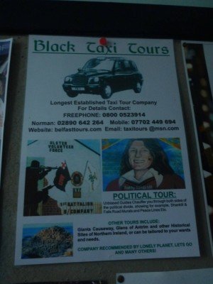 Local black taxi tours available