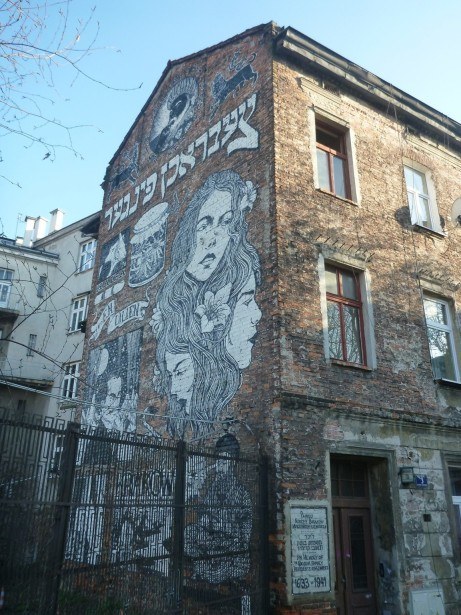 Jewish Murals in the Jewish Quarter, Krakow, Poland